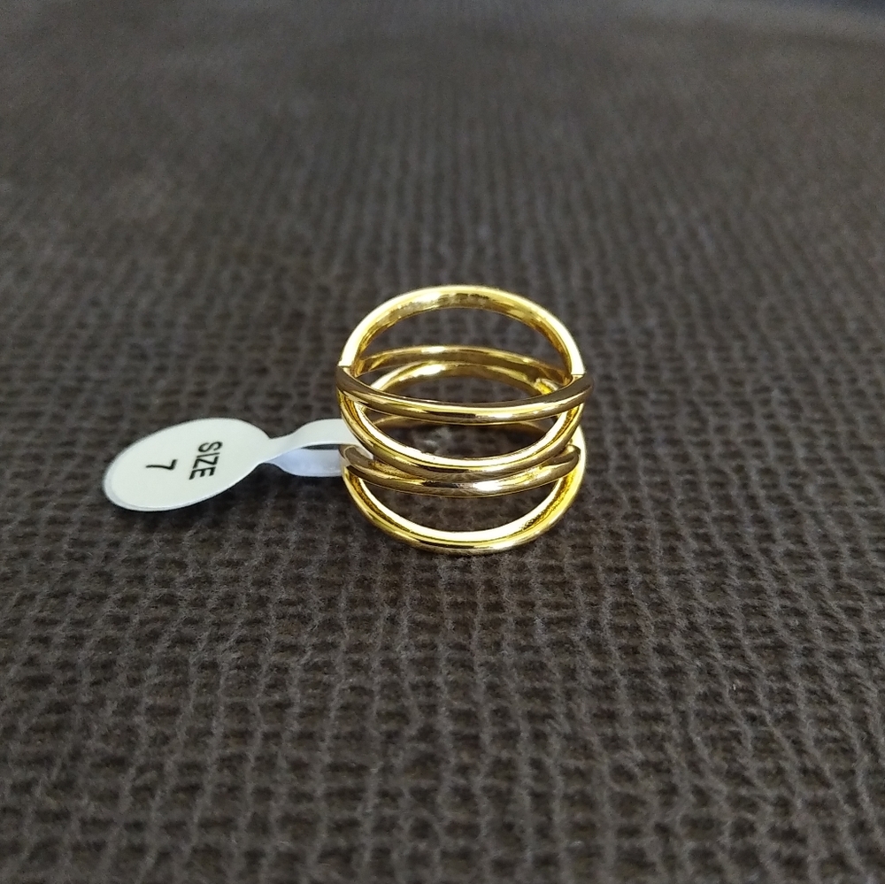 BRONZE Oro Double✌️Criss Cross🔀 Ring - Sz 7 - Picture 6 of 16